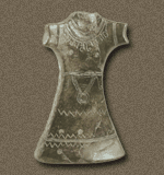 Female figurine - Bijelo Brdo - Dalj type of the encrusted pottery - Middle Bronze Age (14th century BC) - Eastern Slavonia, Croatia - (Archaeological Museum Zagreb)