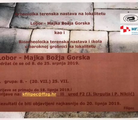 Obavijest studentima o terenskoj nastavi (Lobor – Majka Božja Gorska 2019.)